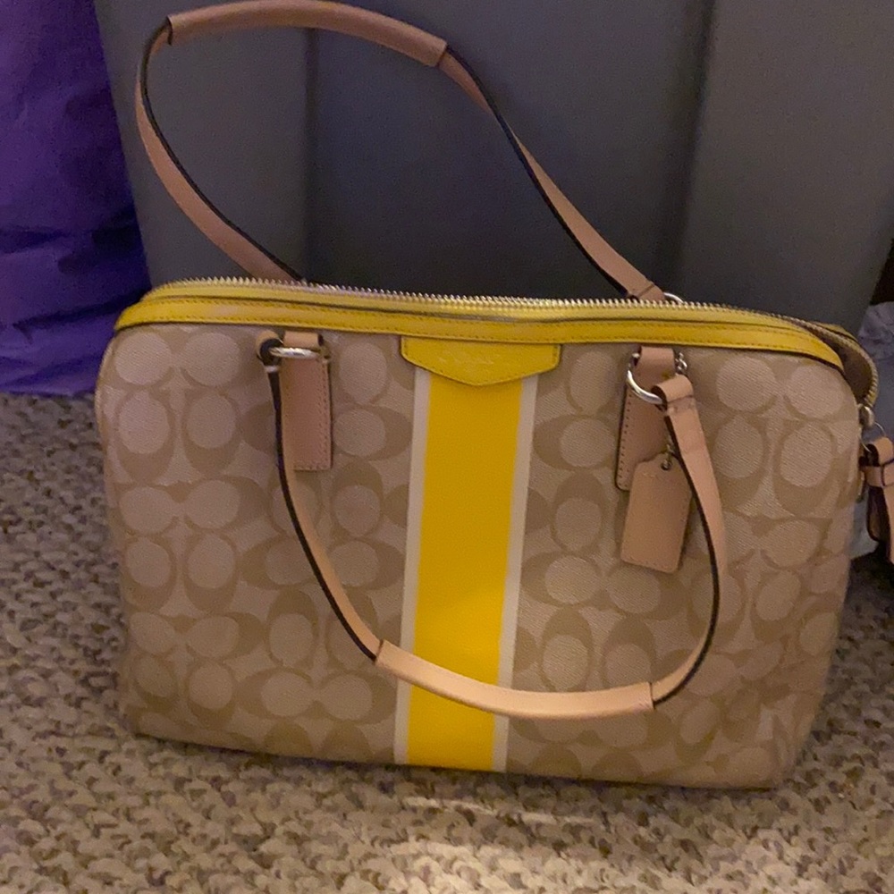 Coach satchel with matching wristlet/wallet